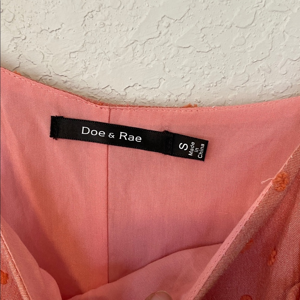 Pink Swiss Dot Ruffle Tiered Mini Dress, Boho Cottagecore Summer Dress Size S - Picture 5 of 8